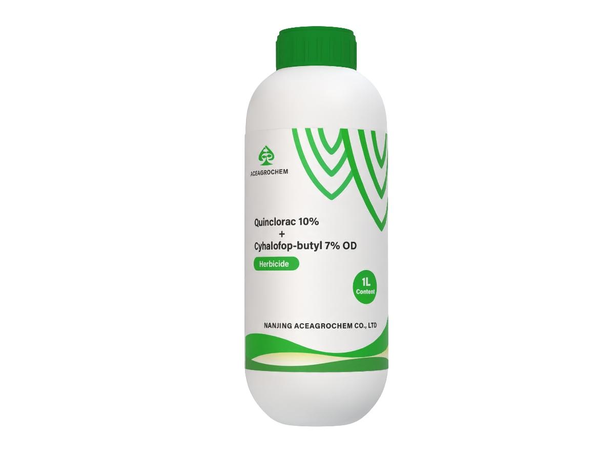 Quinclorac 10% + Cyhalofop-butyl 7% OD